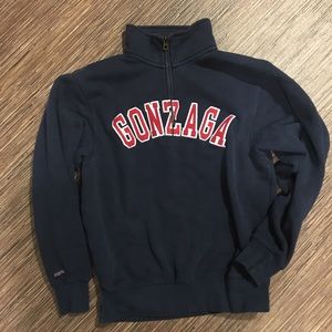 Quarter zip Gonzaga sweatshirt Navy Blue Jansport